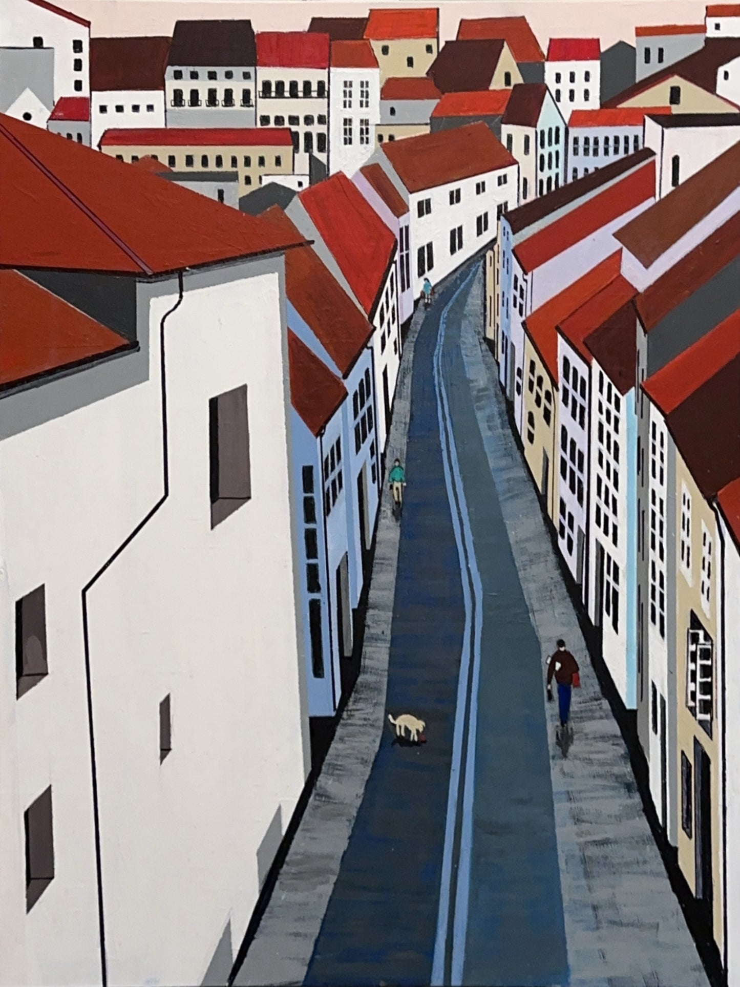 Original- Back Street in Santiago de Compostela
