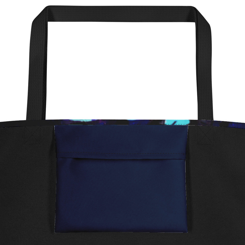 All-Over Print Large Tote Bag- Waterlilies
