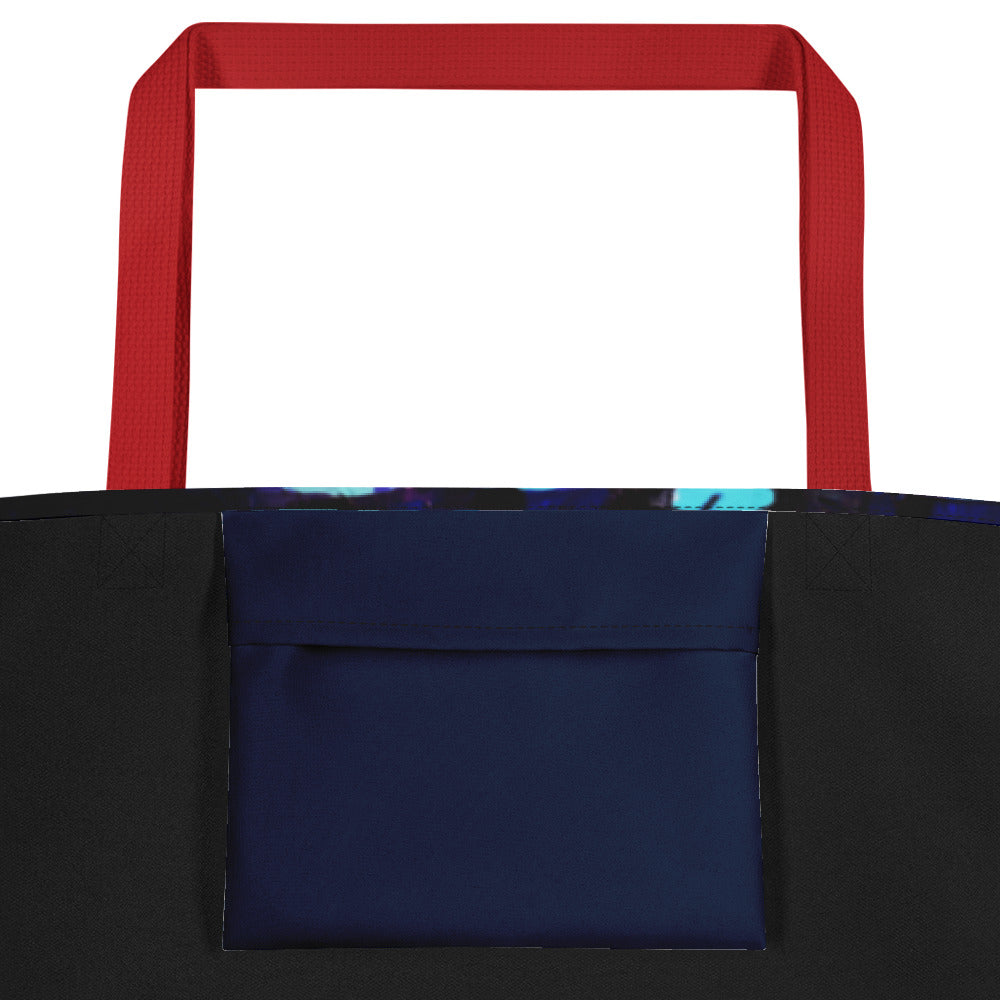All-Over Print Large Tote Bag- Waterlilies
