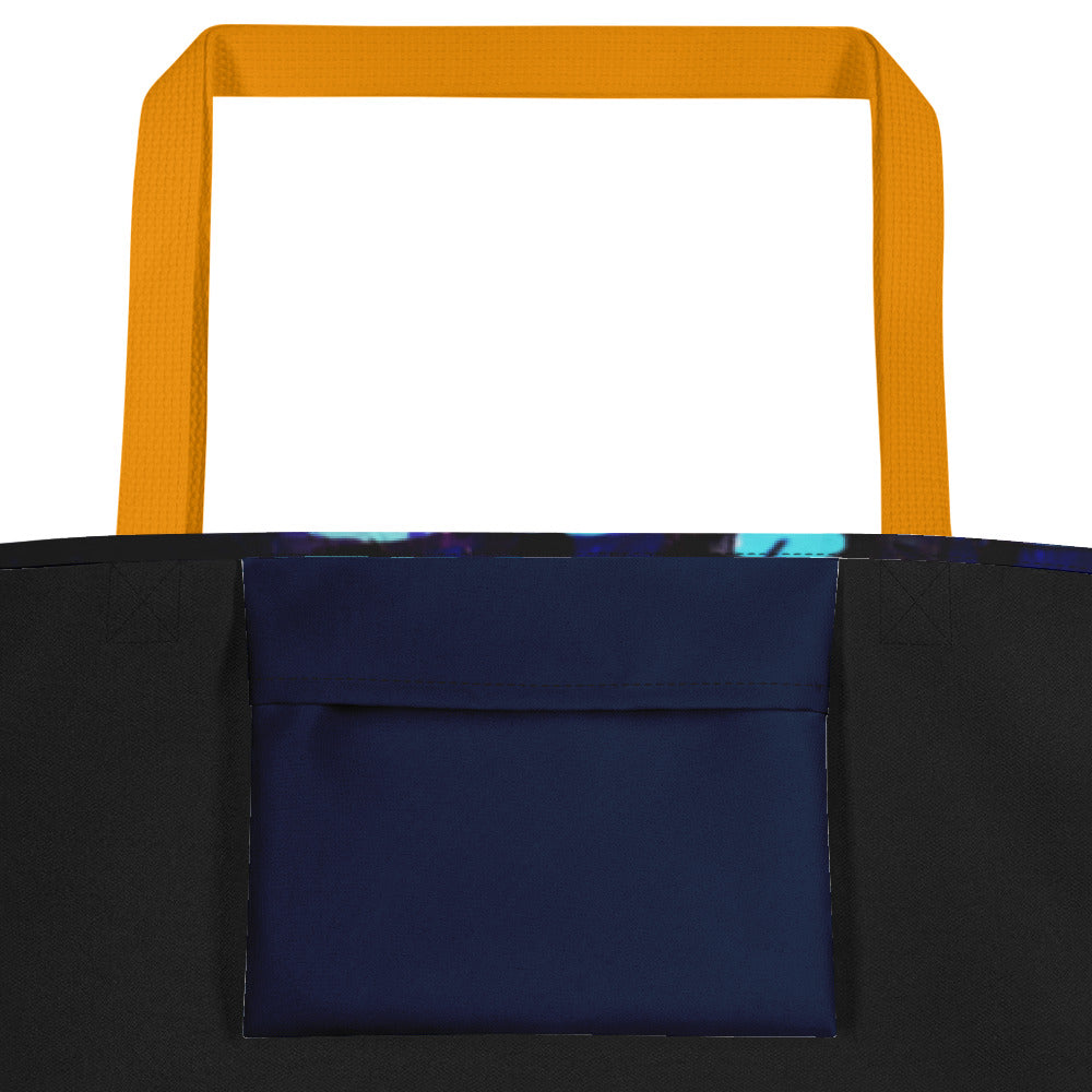 All-Over Print Large Tote Bag- Waterlilies