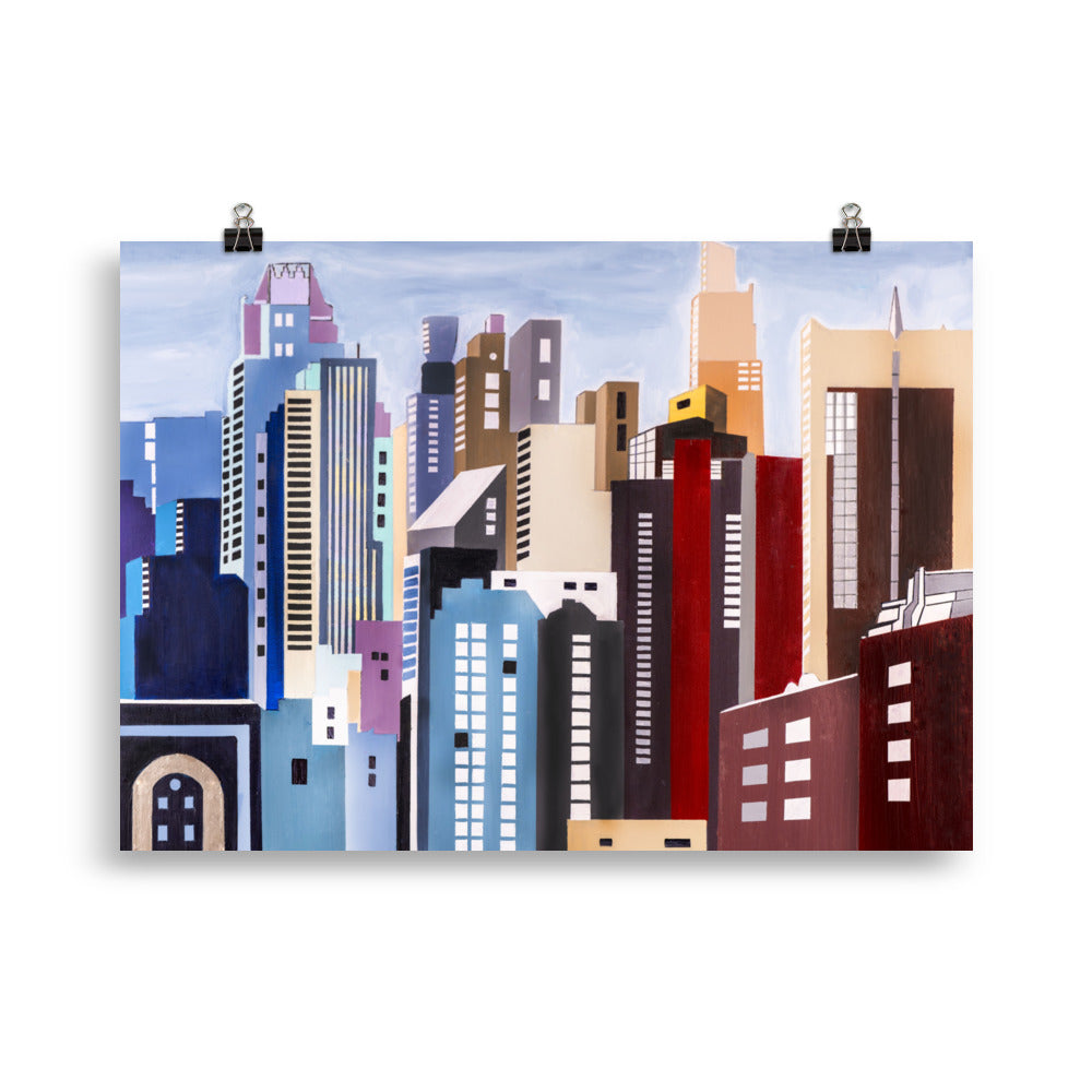 Poster- A View from the East River in New York in Color