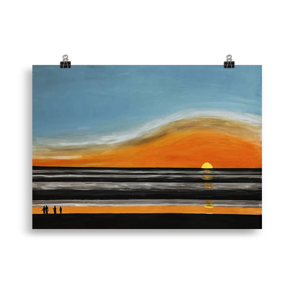 Poster- Costa Rican Sunset Viewed from the Beach