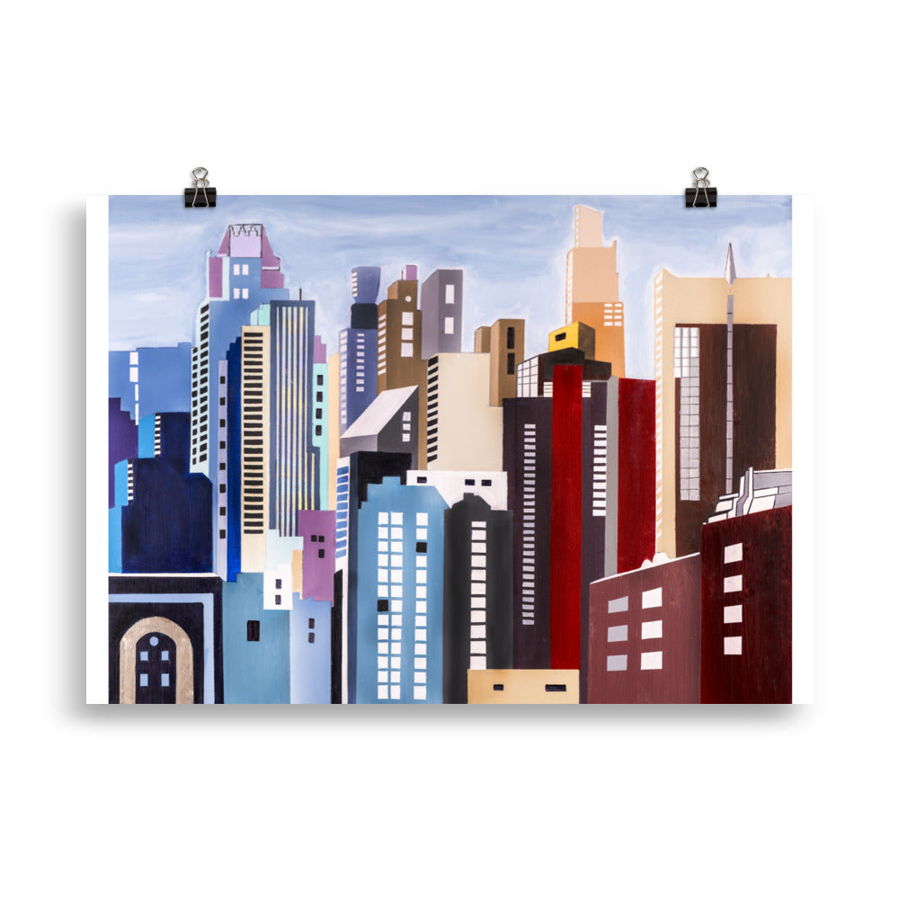 Poster- A View from the East River in New York in Color