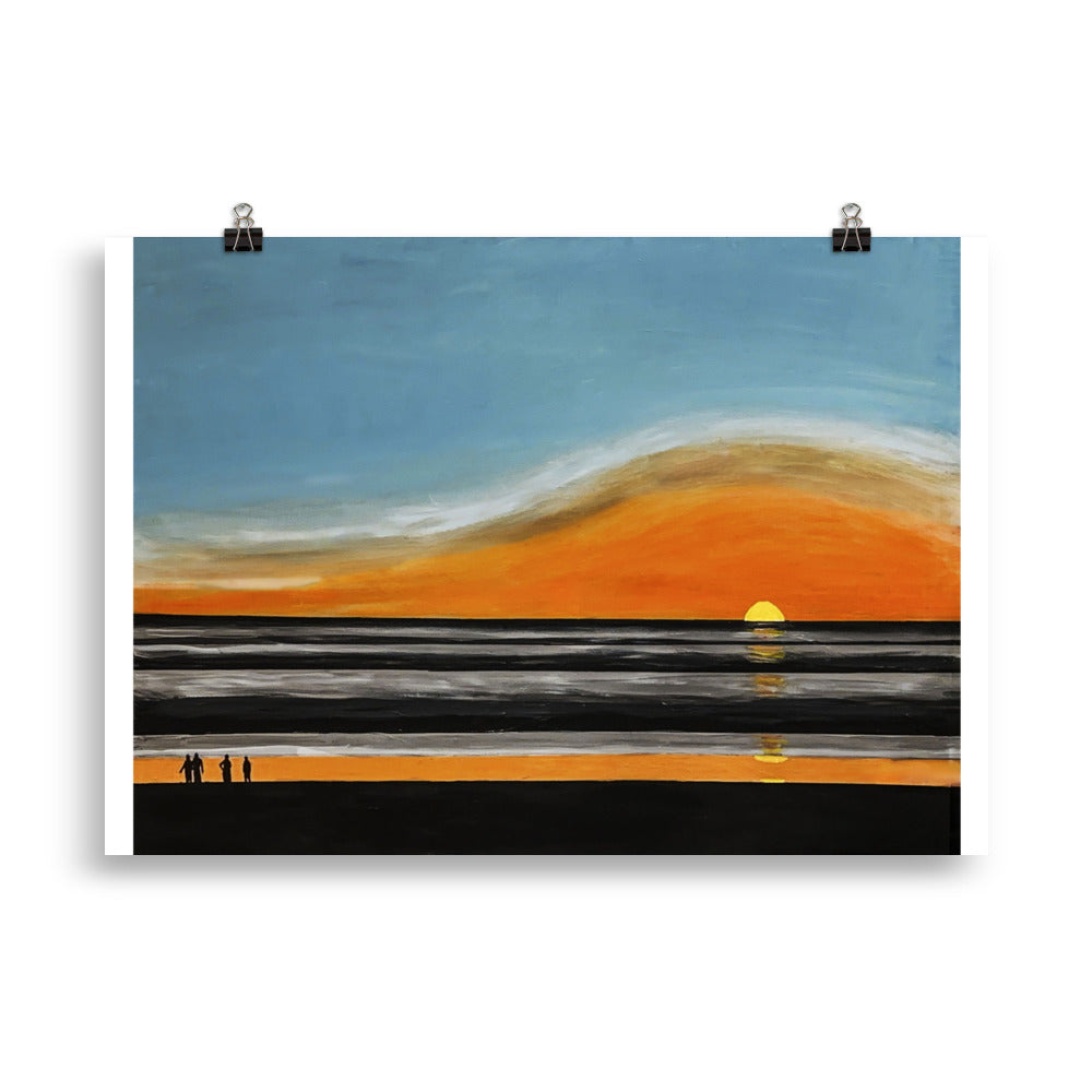 Poster- Costa Rican Sunset Viewed from the Beach