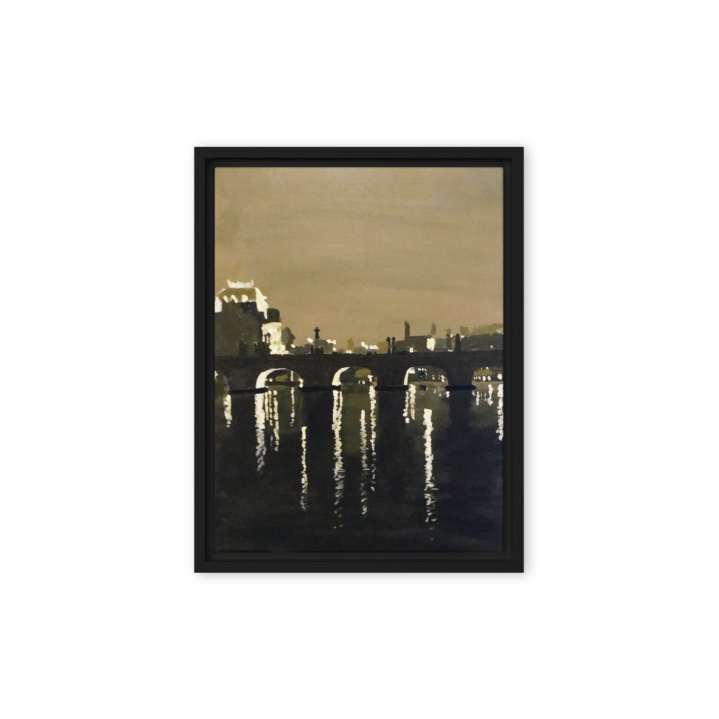 Framed canvas- A View of the Charles Bridge in Prague