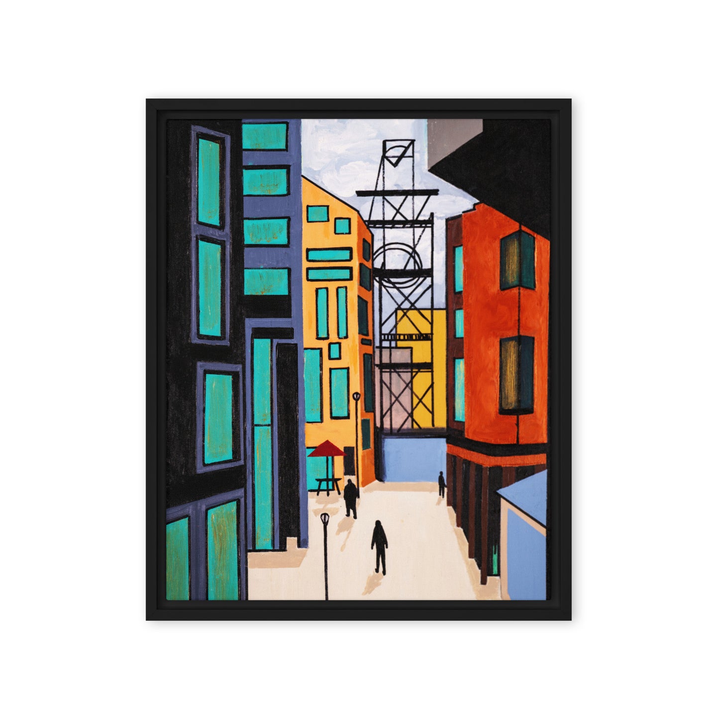 Framed Canvas- Modern London Street