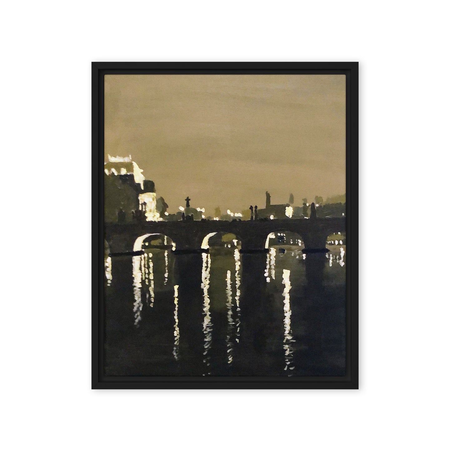 Framed canvas- A View of the Charles Bridge in Prague