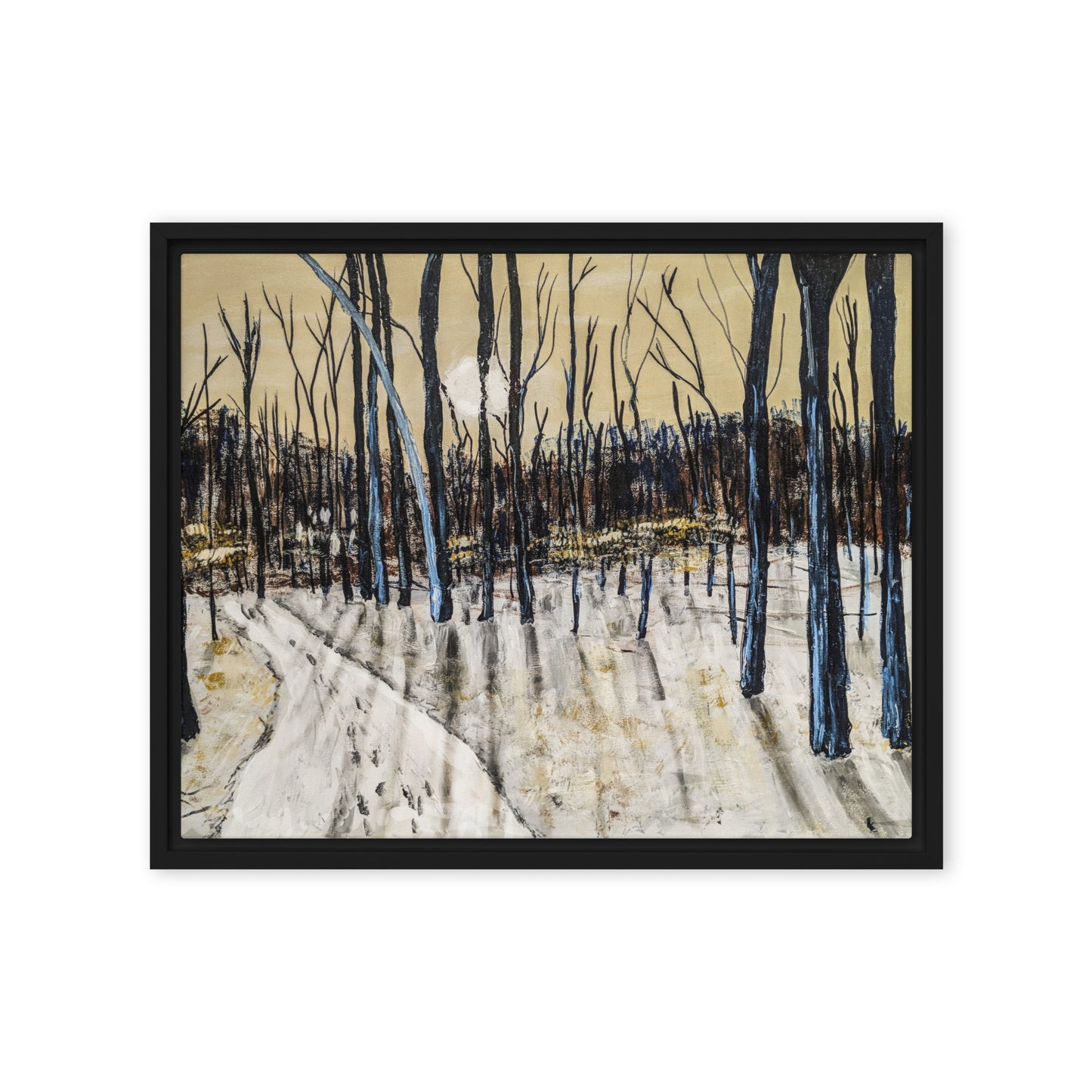 Framed canvas- December Late Afternoon in Potomac, Maryland