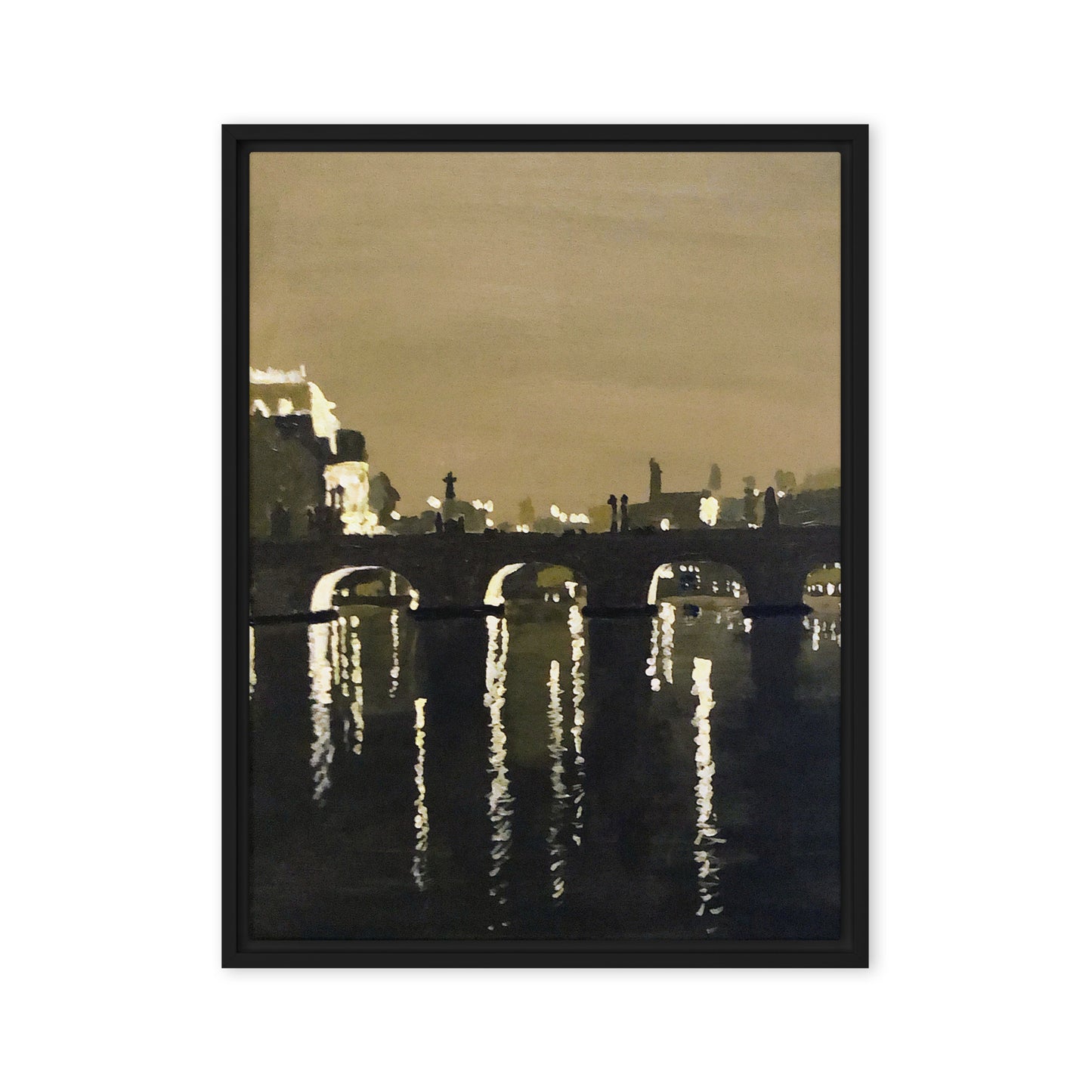 Framed canvas- A View of the Charles Bridge in Prague