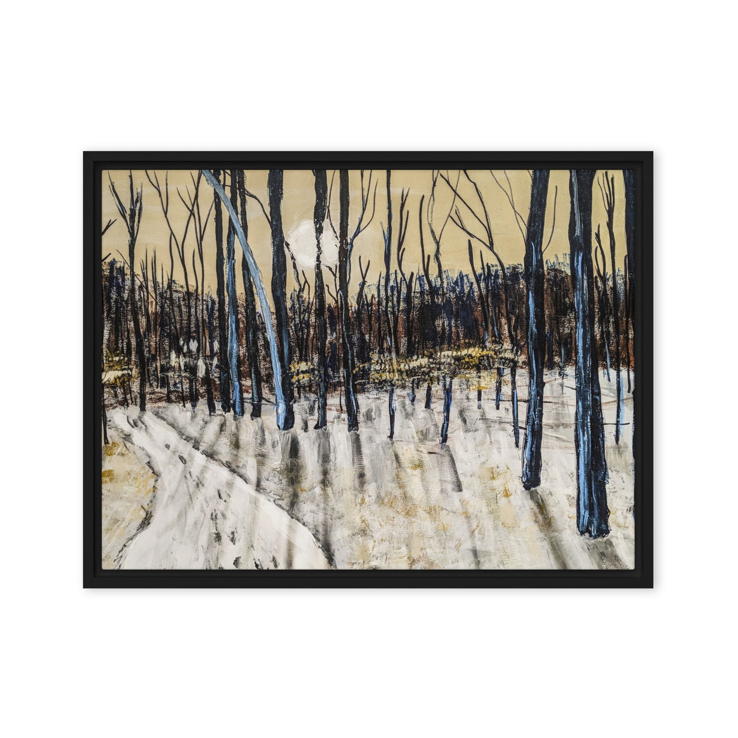 Framed canvas- December Late Afternoon in Potomac, Maryland