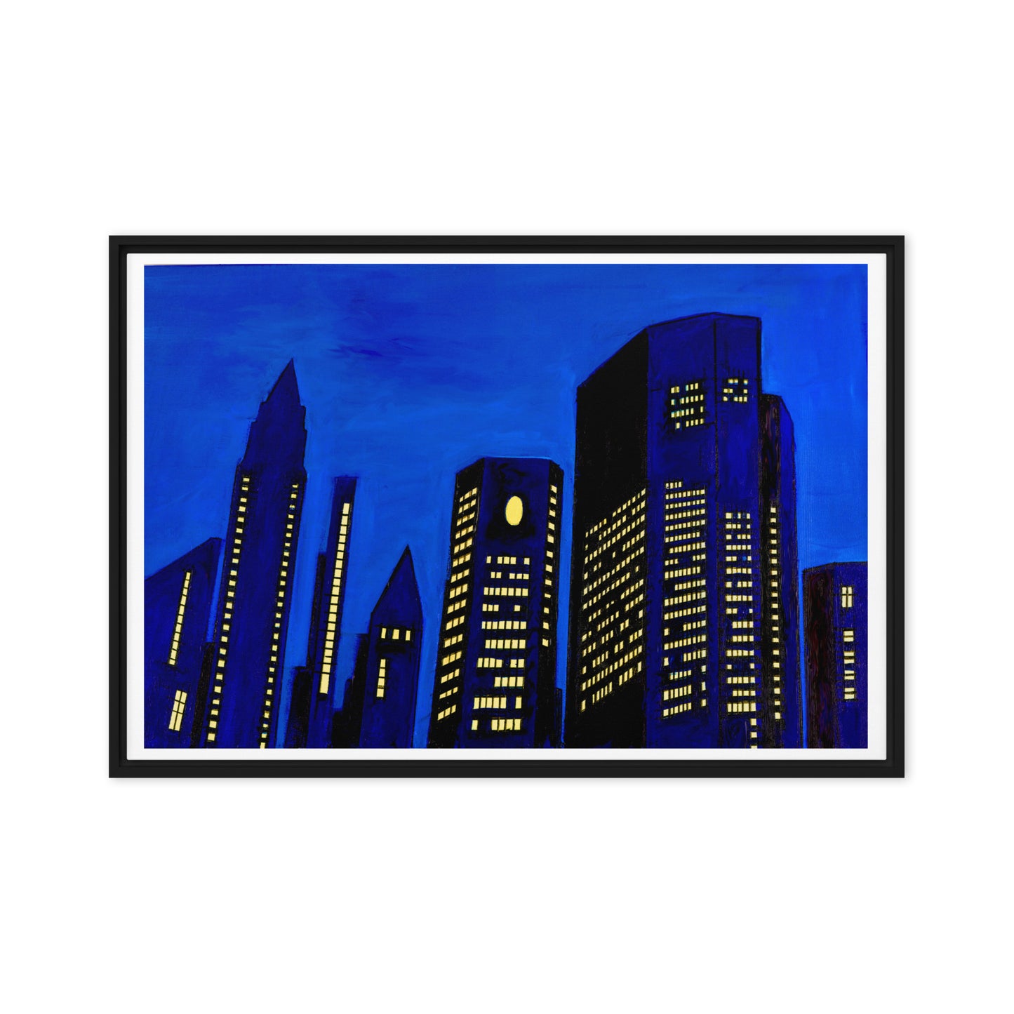 Framed canvas- Berlin Night Skyscrapers