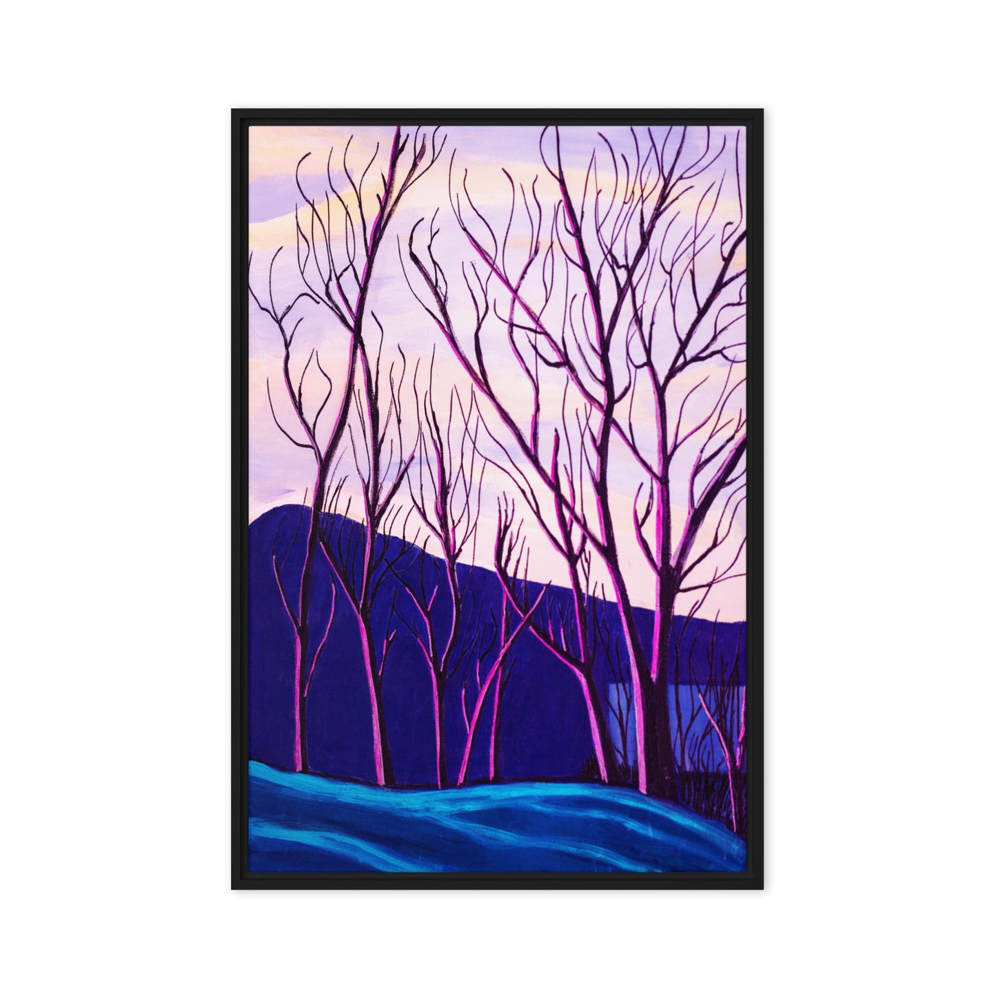 Framed canvas- Cool Winter Day in Urbana, Maryland