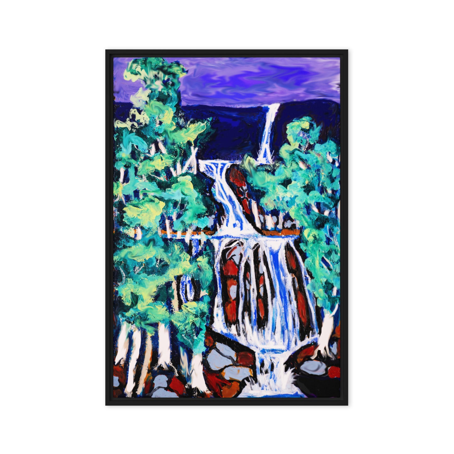 Framed canvas- Canadian Waterfall