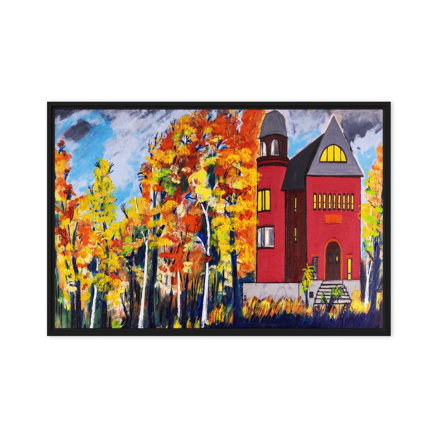 Framed canvas- House in the Woods- Framed canvas