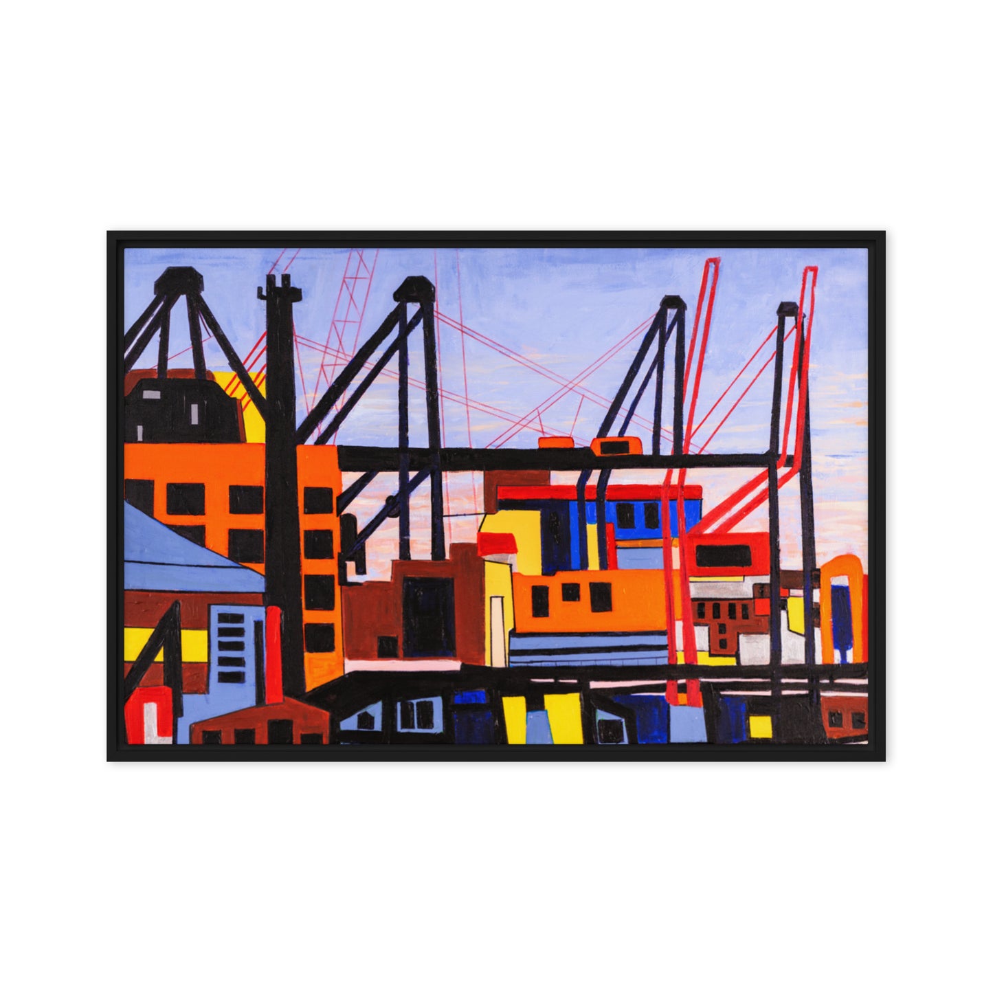 Framed canvas- Vancouver Harbor
