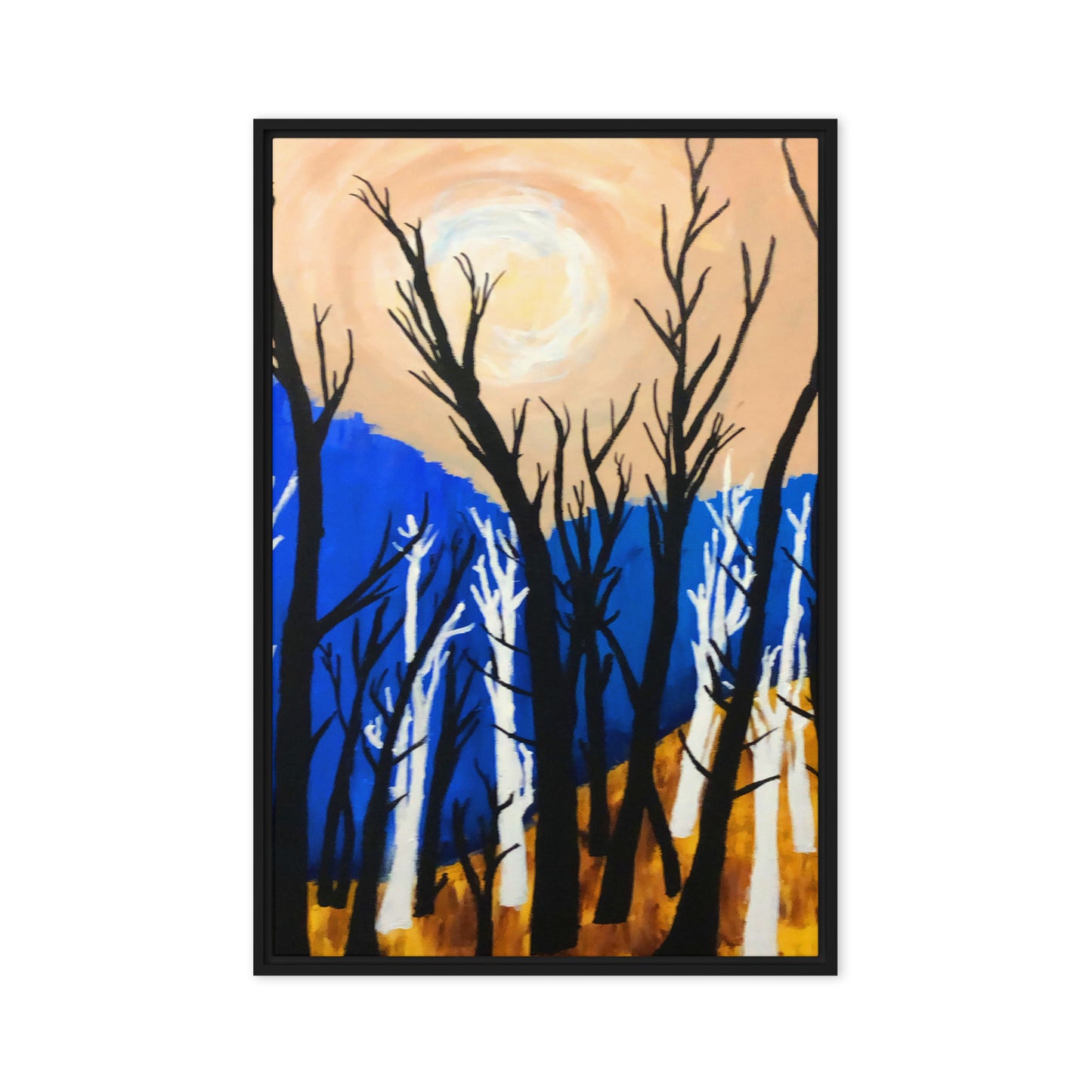 Framed canvas- A Fall Hillside
