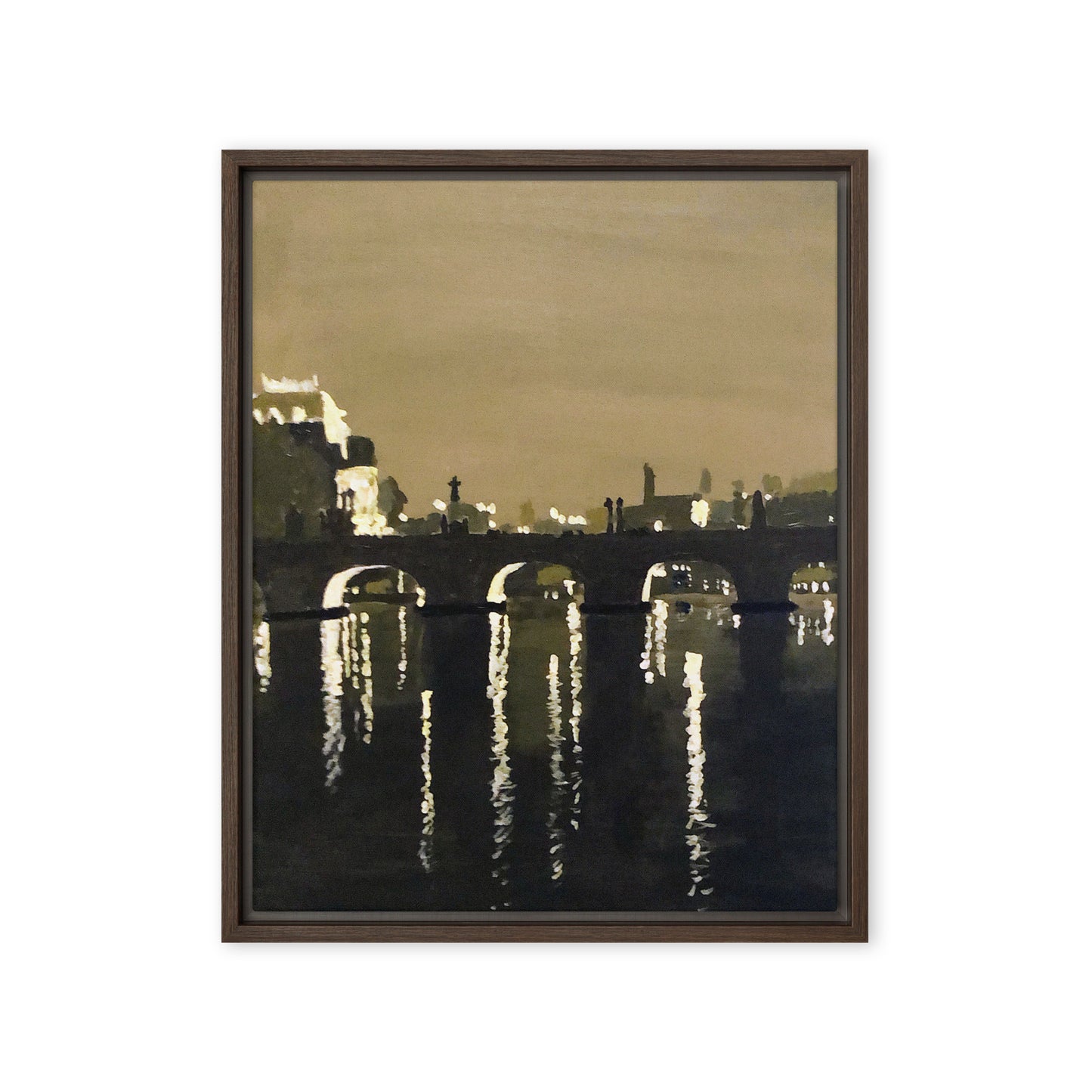 Framed canvas- A View of the Charles Bridge in Prague