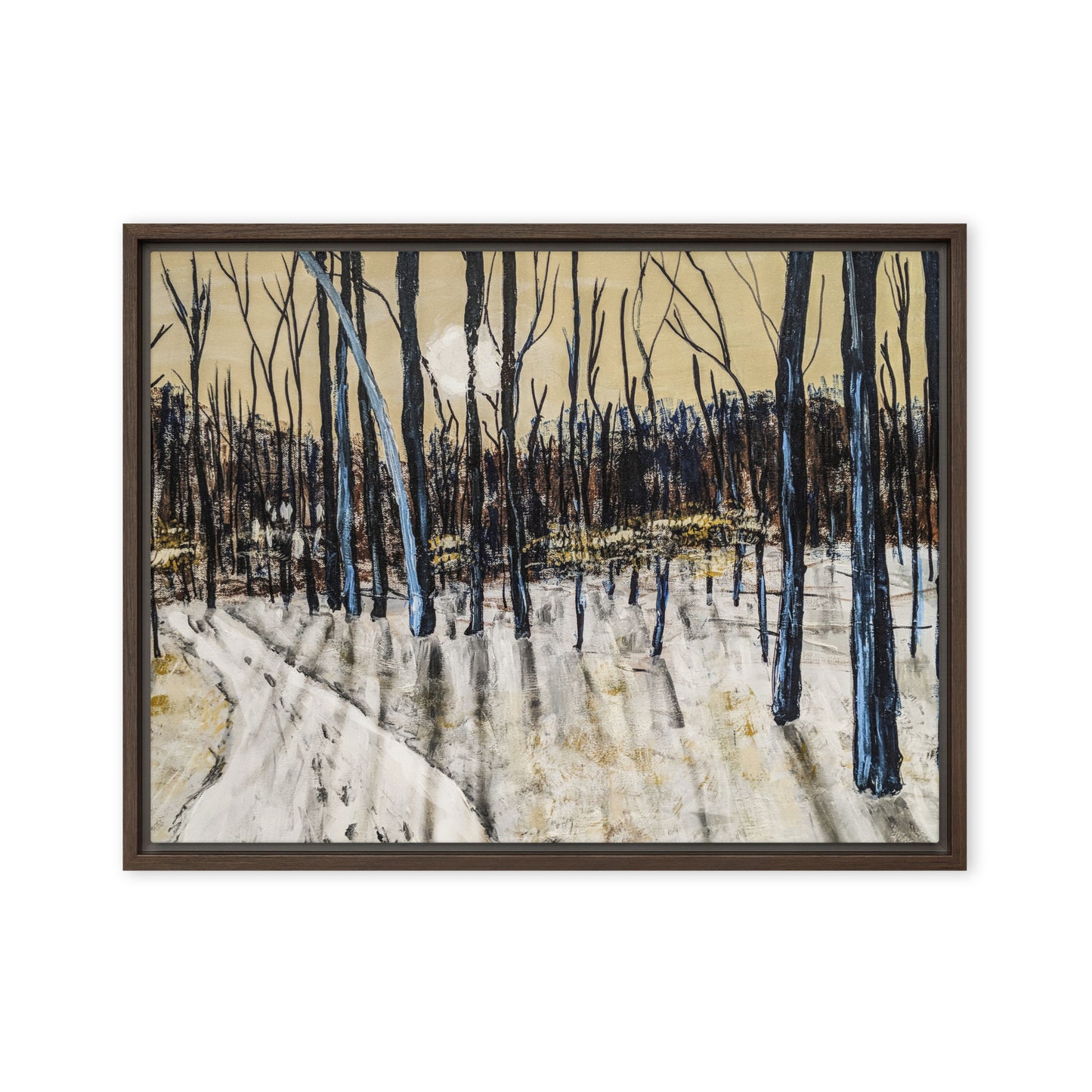 Framed canvas- December Late Afternoon in Potomac, Maryland