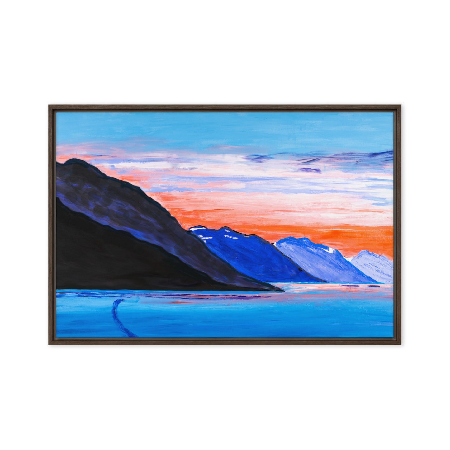 Framed canvas- Alaskan Sunset