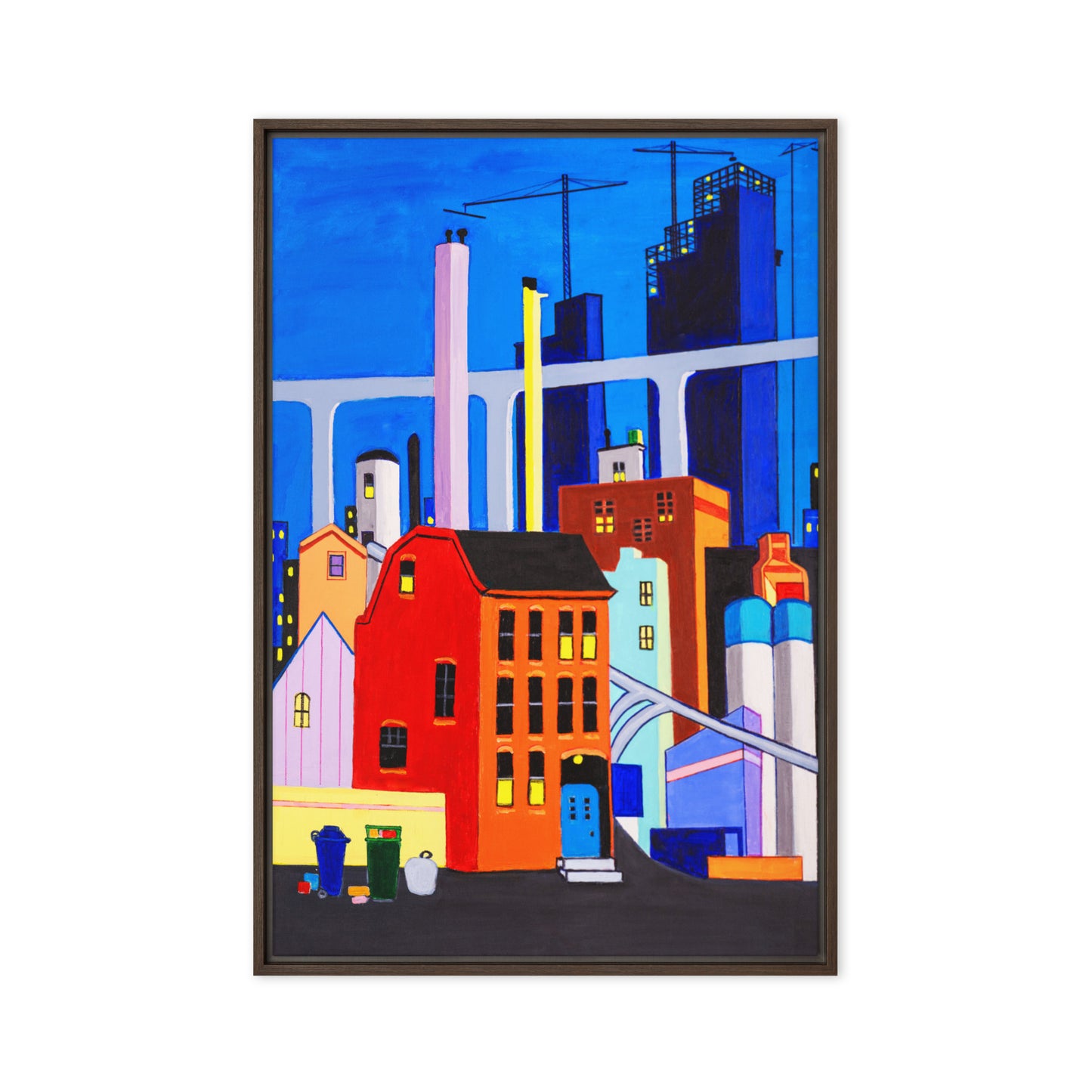 Framed canvas- Brooklyn Street Scene