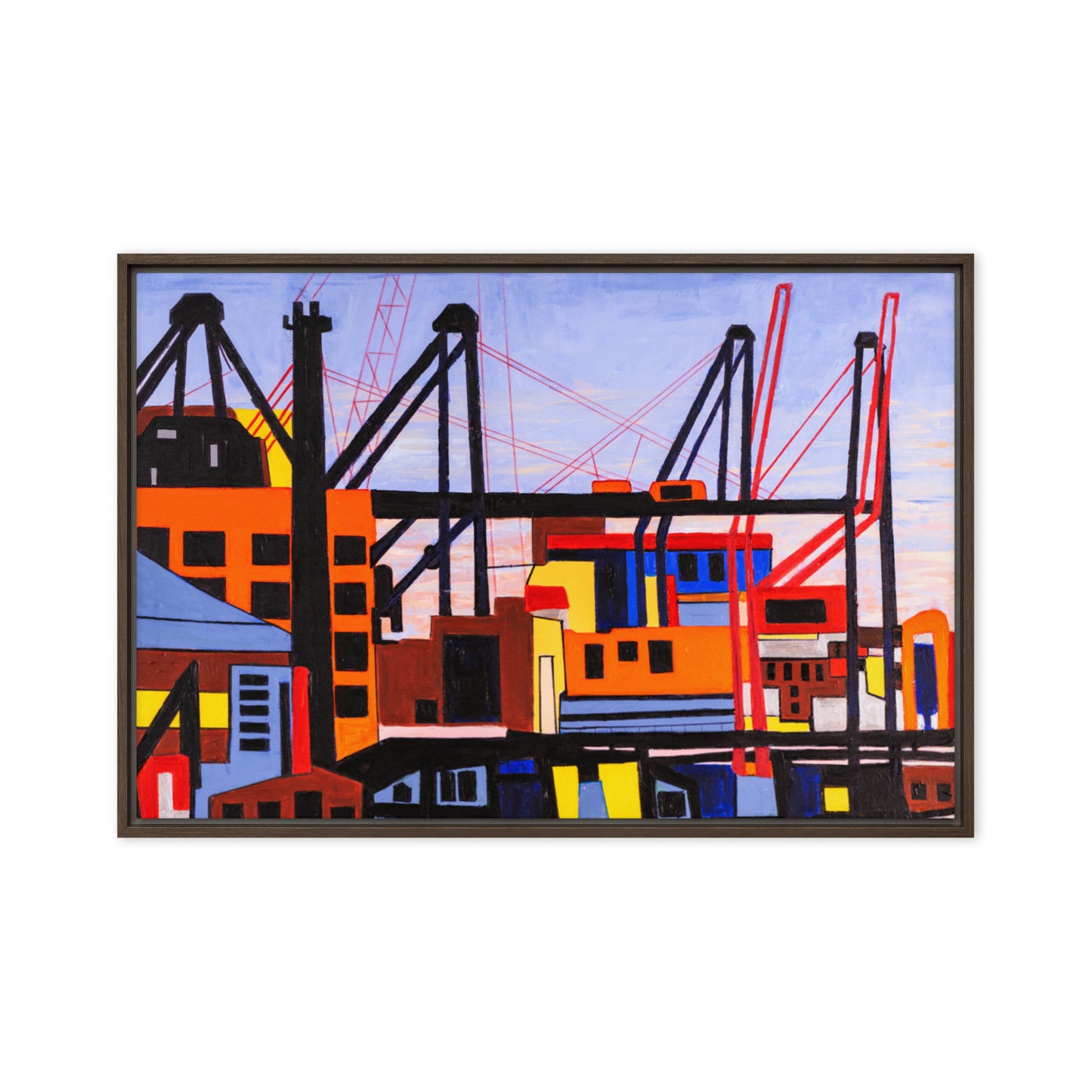 Framed canvas- Vancouver Harbor