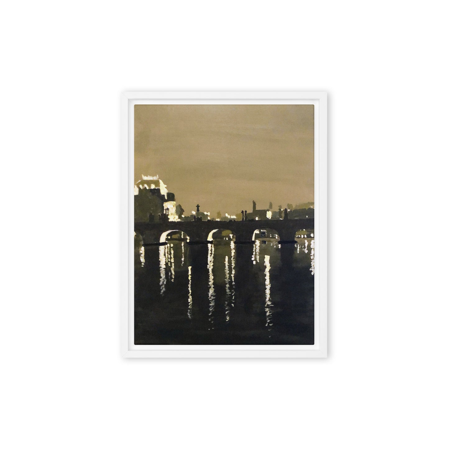 Framed canvas- A View of the Charles Bridge in Prague
