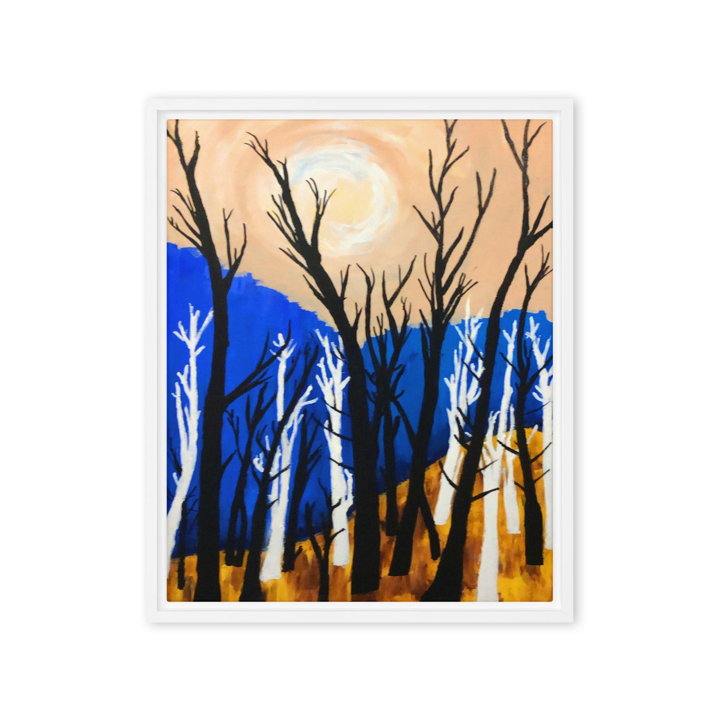 Framed canvas- A Fall Hillside