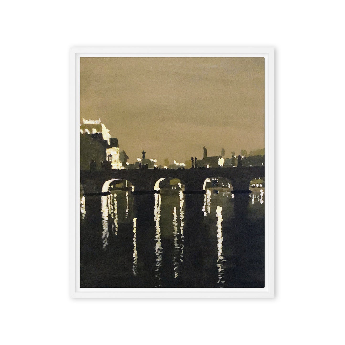 Framed canvas- A View of the Charles Bridge in Prague