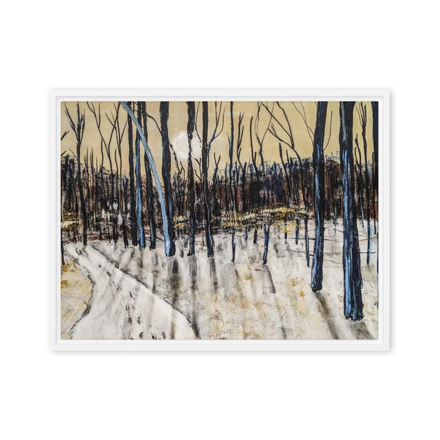 Framed canvas- December Late Afternoon in Potomac, Maryland