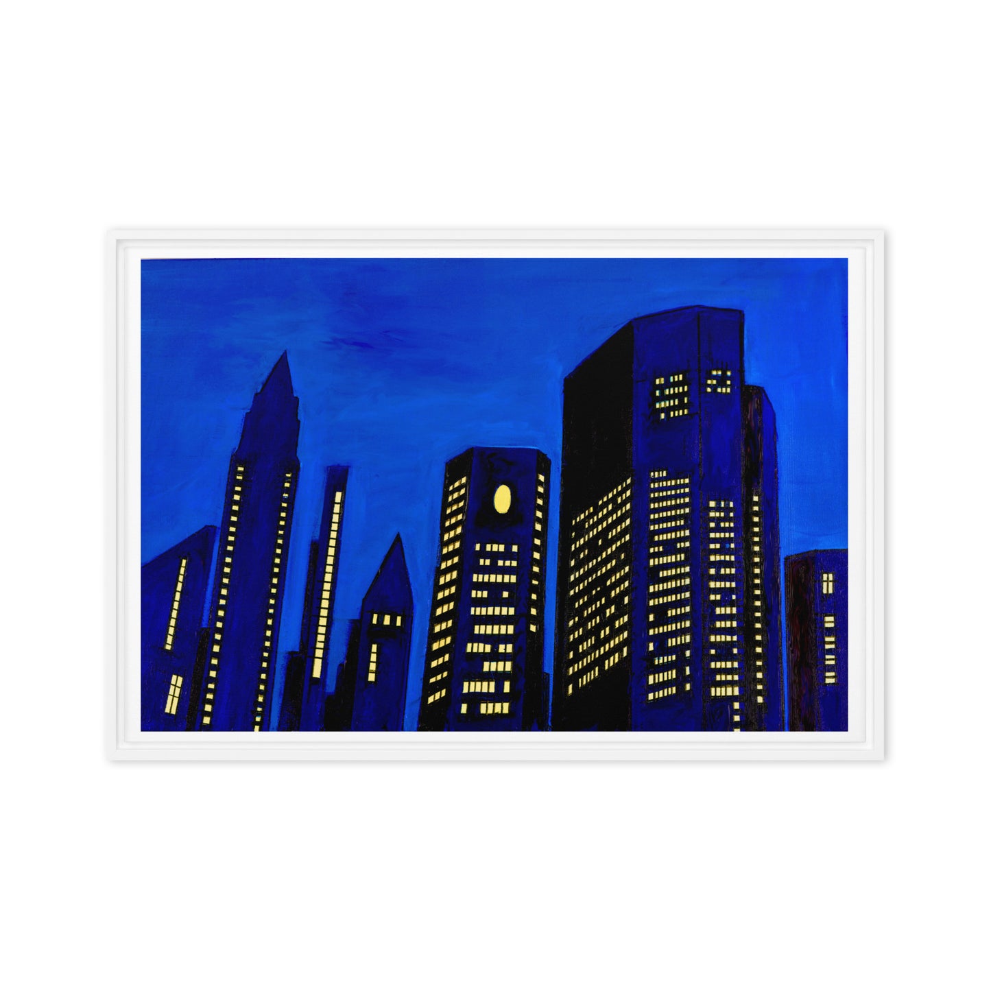 Framed canvas- Berlin Night Skyscrapers