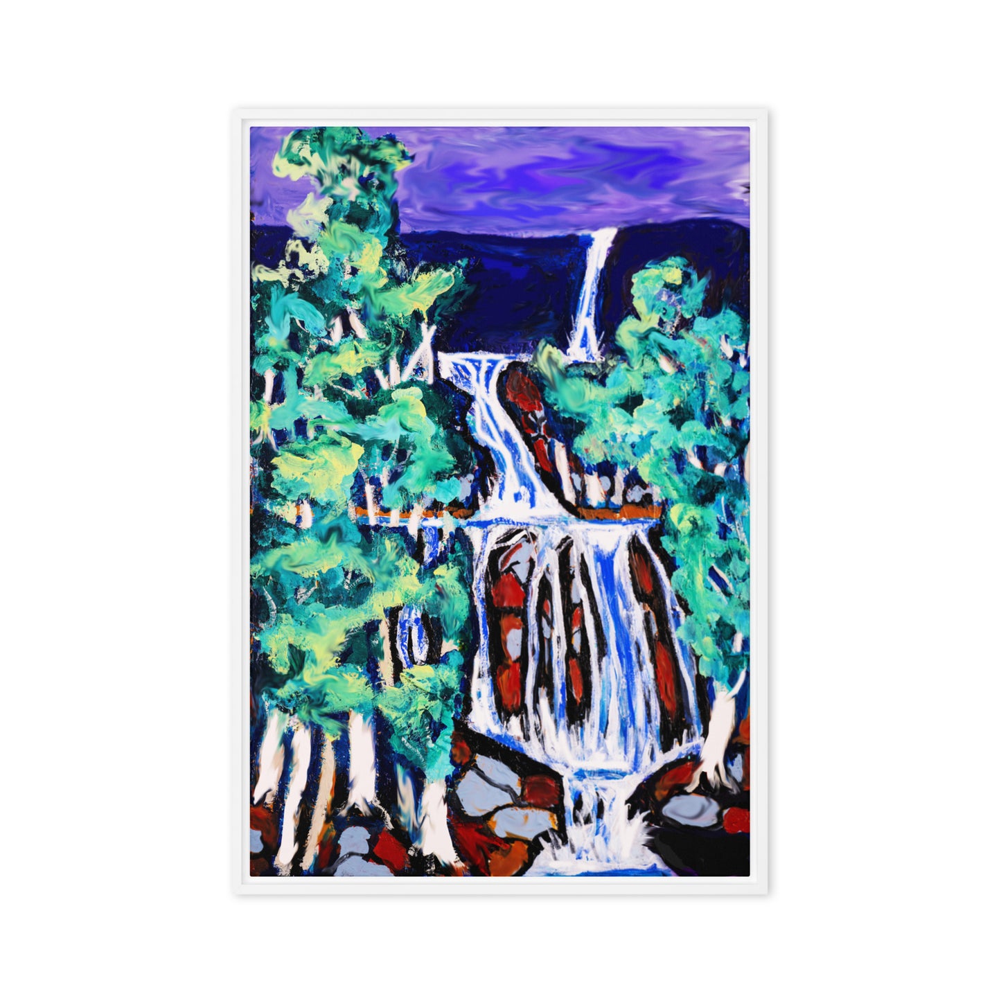 Framed canvas- Canadian Waterfall