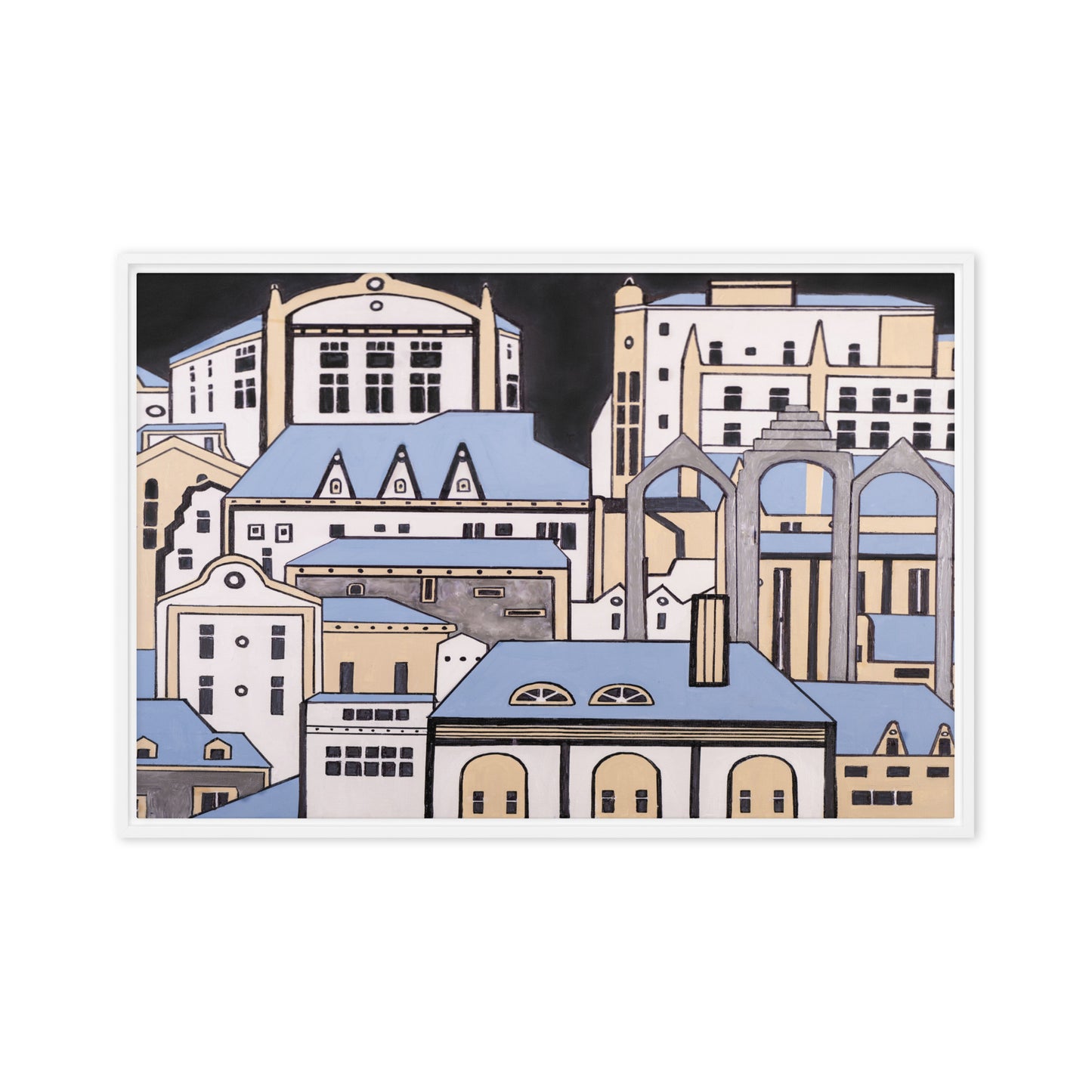 Framed canvas- A Town in the Azores