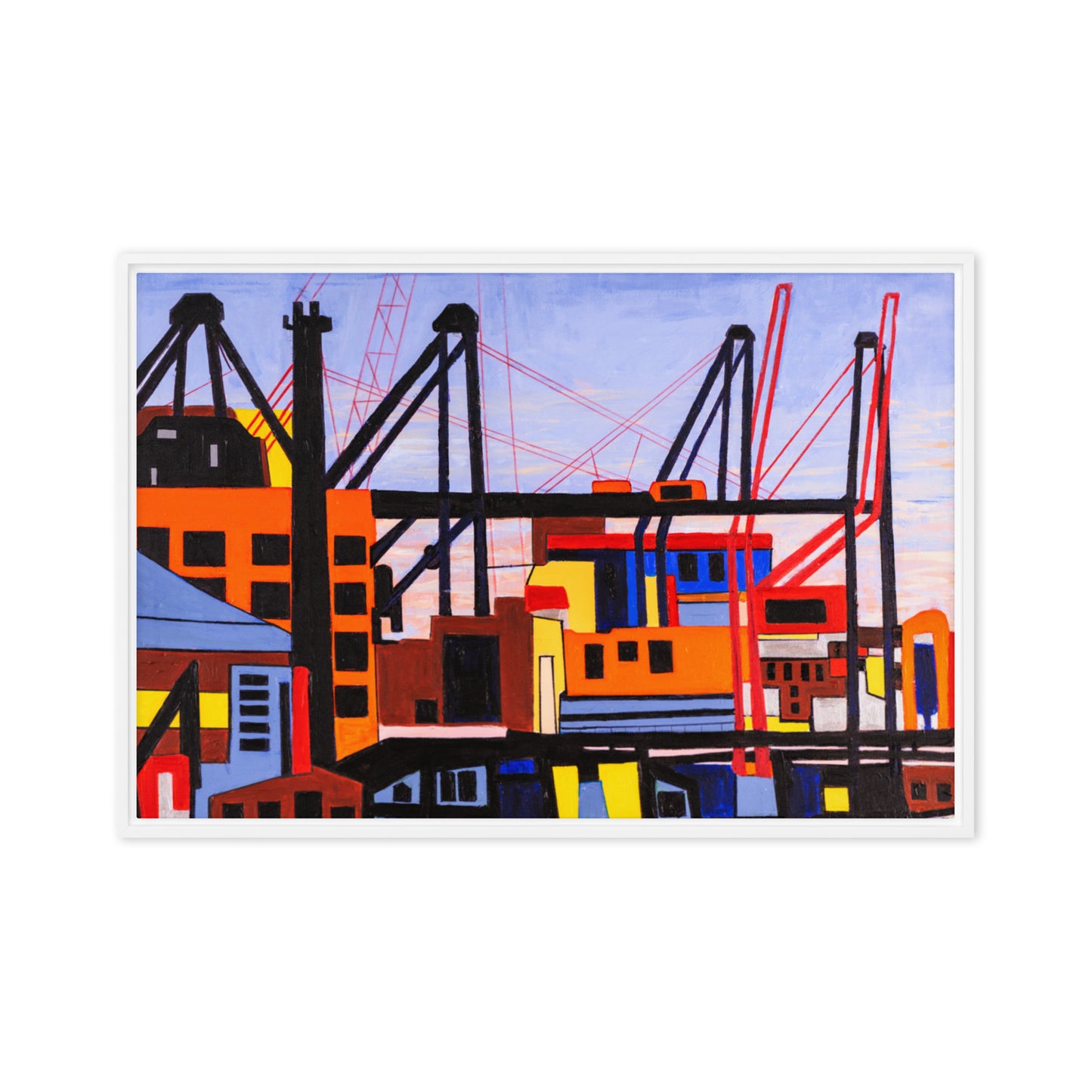 Framed canvas- Vancouver Harbor