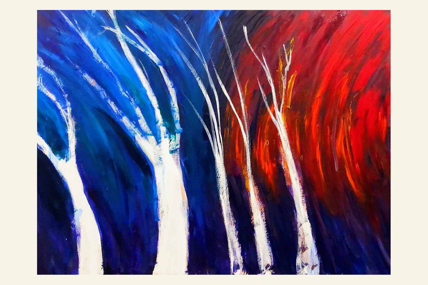 Original- Sycamores and Fire