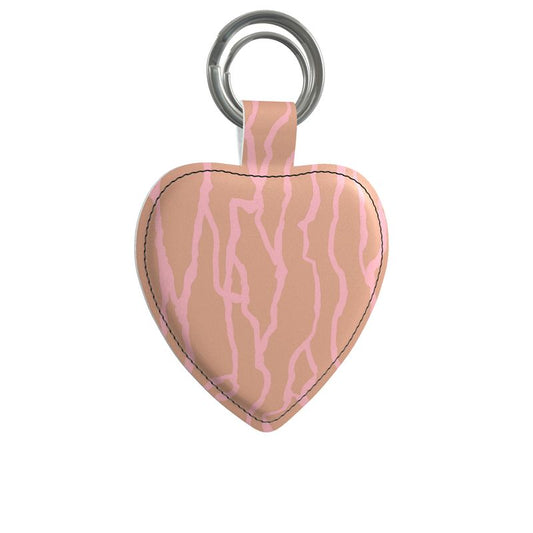 Heart Keyring with  Desert Design