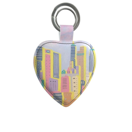 Heart Shaped Keyring- Pastel