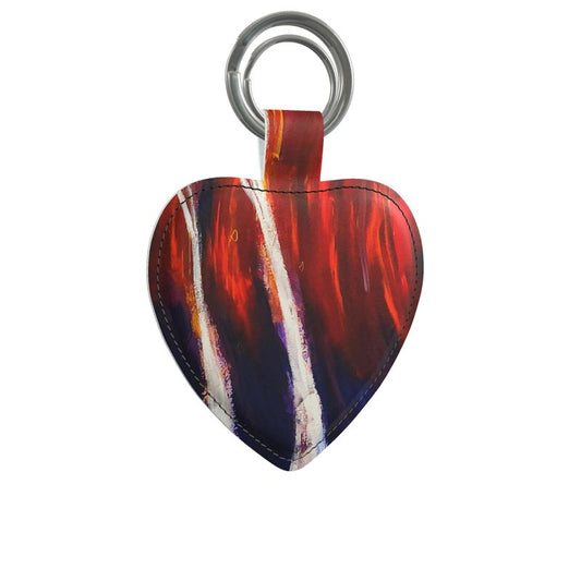 Heart Keychain in Red