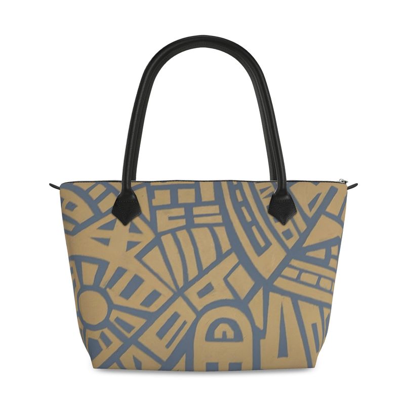 Women's Bag with African Design with Compartments