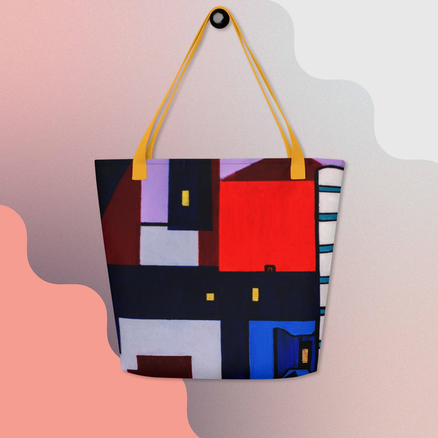 All-Over Print Large Tote Bag- Abstract City