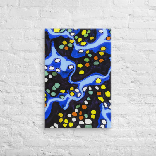 Unframed canvas print- Abstract with Blue Background