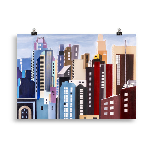 Poster- A View from the East River in New York in Color