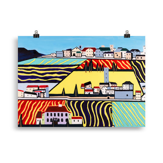 Poster- Hillside in French Wine Country- Poster