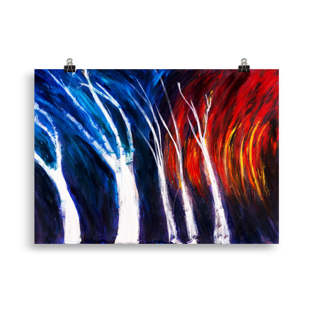 Poster- Sycamores and Fire