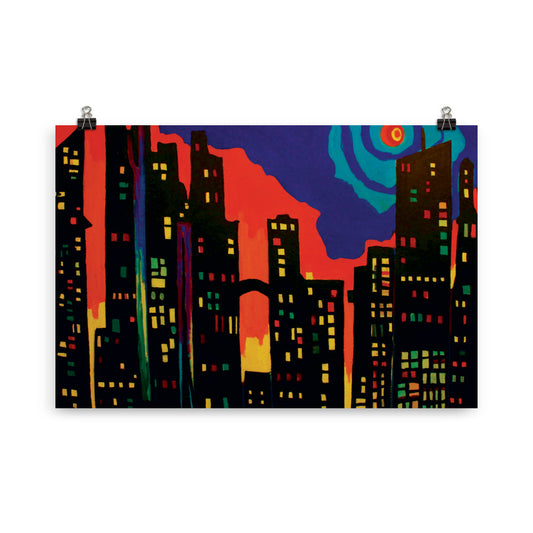 Poster- Chicago at Night I