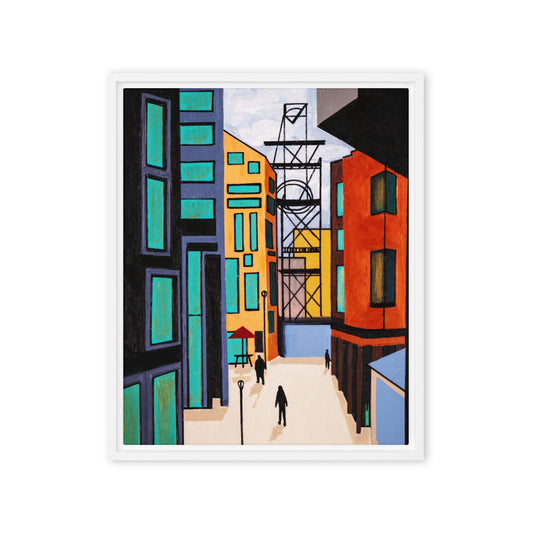 Framed Canvas- Modern London Street