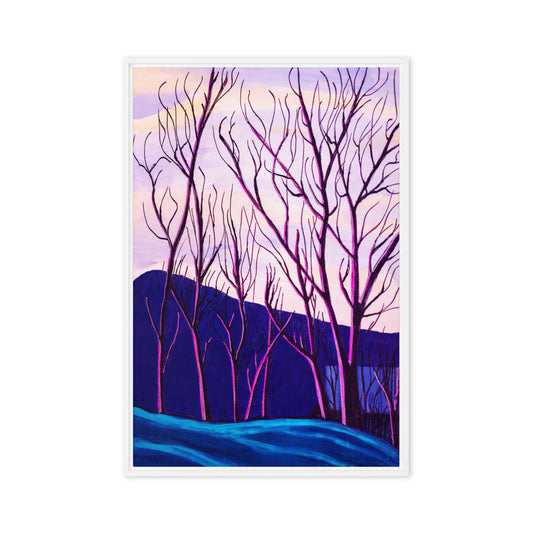 Framed canvas- Cool Winter Day in Urbana, Maryland