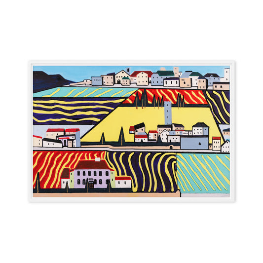 Framed canvas- Hillside in French Wine Country