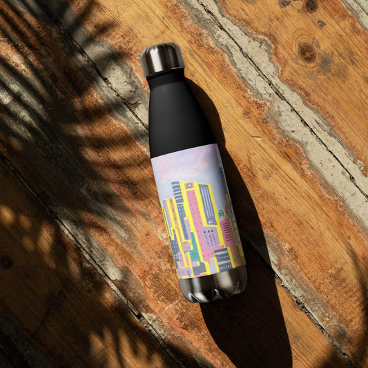 Stainless steel water bottle- New York in Pastels