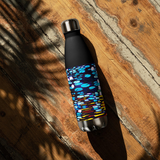 Stainless steel water bottle- Waterlilies